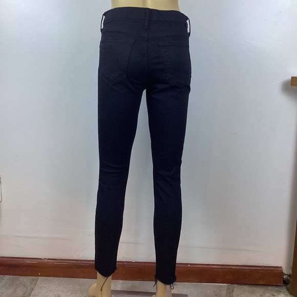 Mother Denim The Looker Guilty As Sin Ankle Fray Jean Black Size 27 - Picture 5 of 9